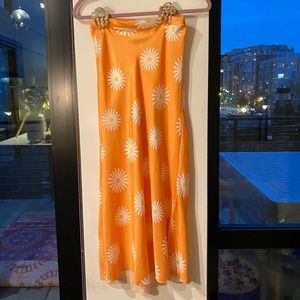 Free People Floral Midi Skirt